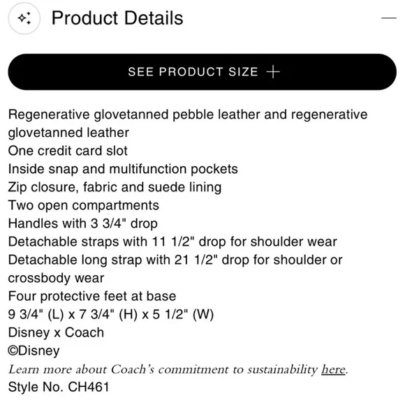 Coach/DisneyRogue 25 Lunar Year of the Dragon Limited Edition,collectible bag - Picture 9 of 12